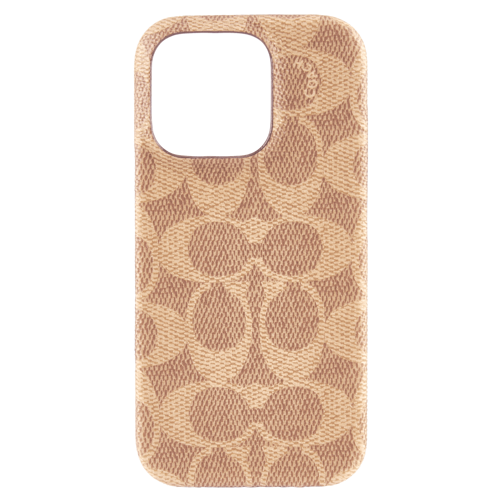 Wholesale cell phone accessory Coach - Slim Wrap Case for Apple iPhone 16 Pro - Signature Tan