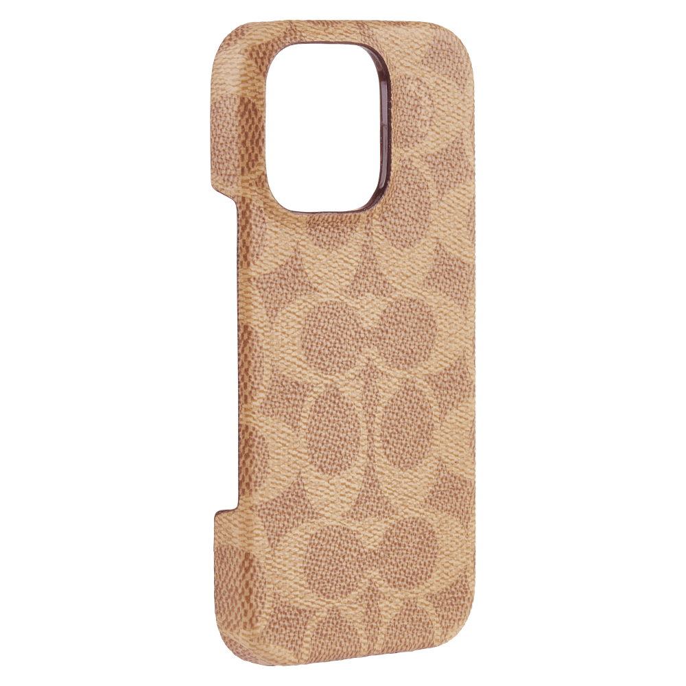 Wholesale cell phone accessory Coach - Slim Wrap Case for Apple iPhone 16 Pro - Signature Tan