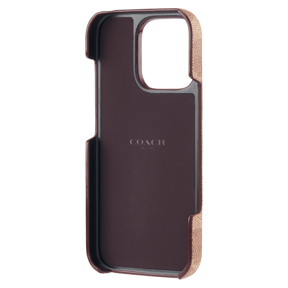 Wholesale cell phone accessory Coach - Slim Wrap Case for Apple iPhone 16 Pro - Signature Tan