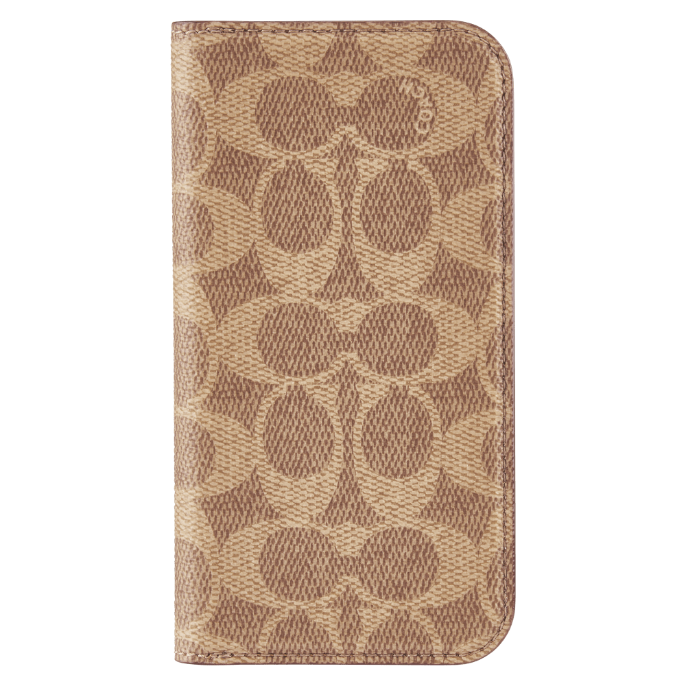 Wholesale cell phone accessory Coach - Folio Case for Apple iPhone 16 Pro - Signature Tan