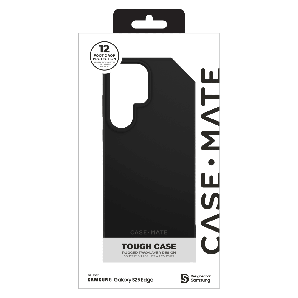 Wholesale cell phone accessory Case-Mate - Tough Case for Samsung Galaxy S25 Edge - Black