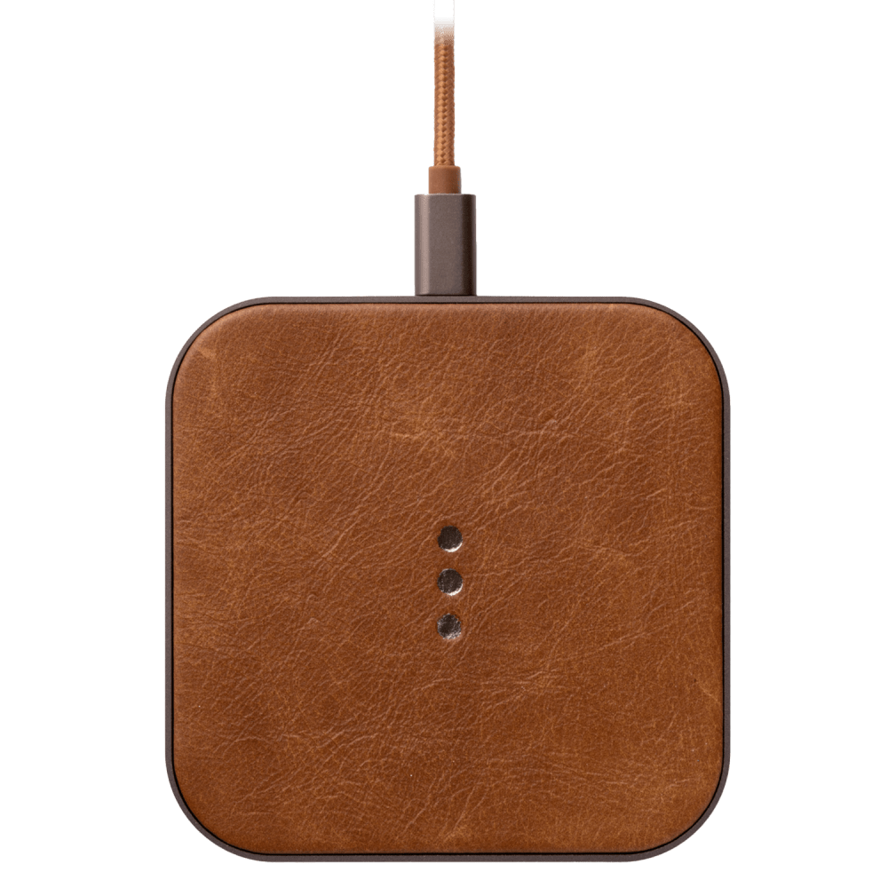 Wholesale cell phone accessory Courant - CATCH:1 Classic Wireless Charging Pad - Saddle