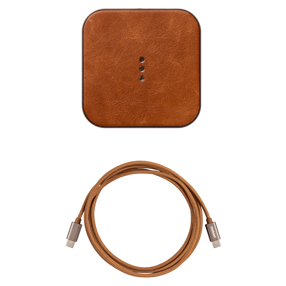 Wholesale cell phone accessory Courant - CATCH:1 Classic Wireless Charging Pad - Saddle