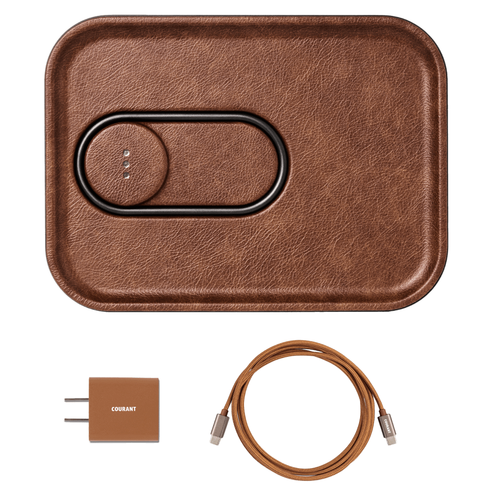 Wholesale cell phone accessory Courant - MAG:3 Classics Wireless MagSafe Charging Pad - Saddle