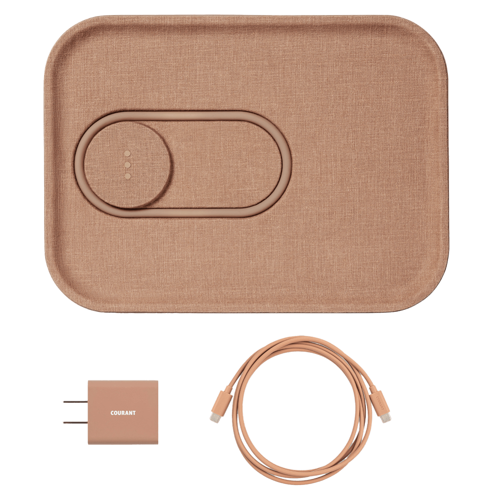 Wholesale cell phone accessory Courant - MAG:3 Essentials Wireless MagSafe Charging Pad - Camel