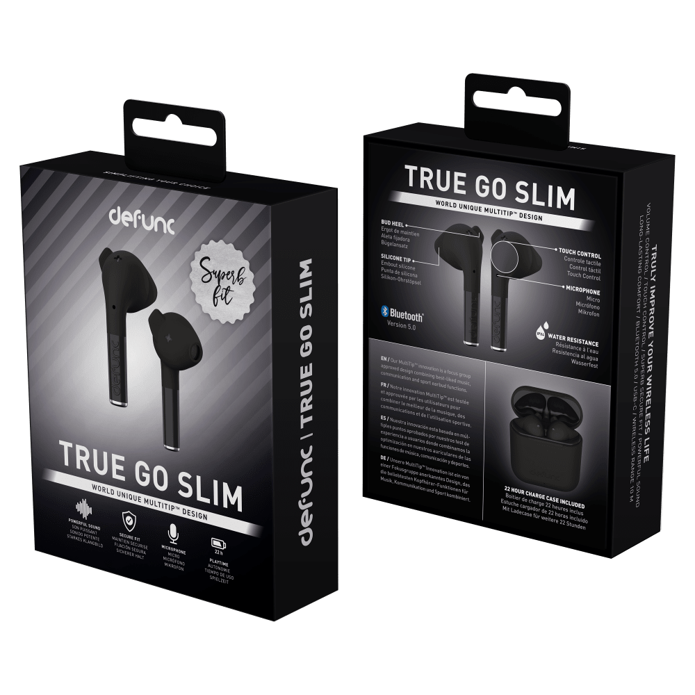 Wholesale cell phone accessory Defunc - True GO Slim Wireless In Ear Headphones - Black