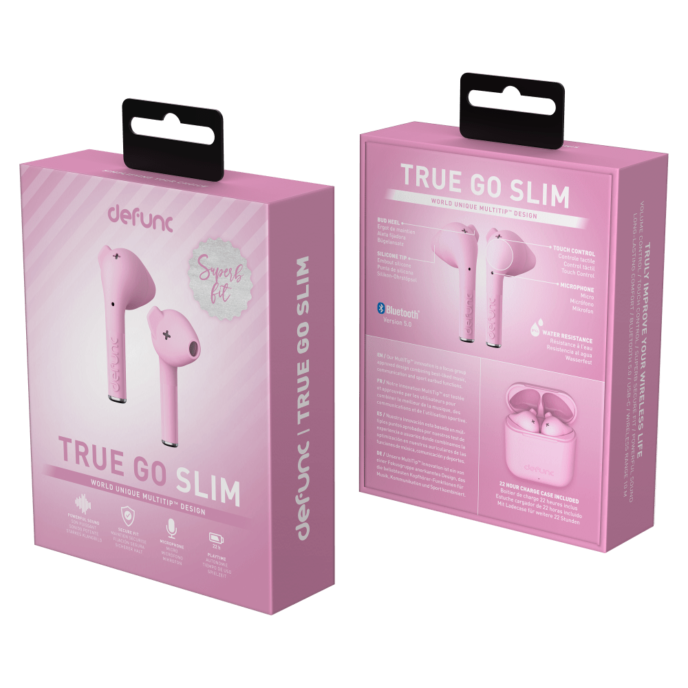 Wholesale cell phone accessory Defunc - True GO Slim Wireless In Ear Headphones - Pink