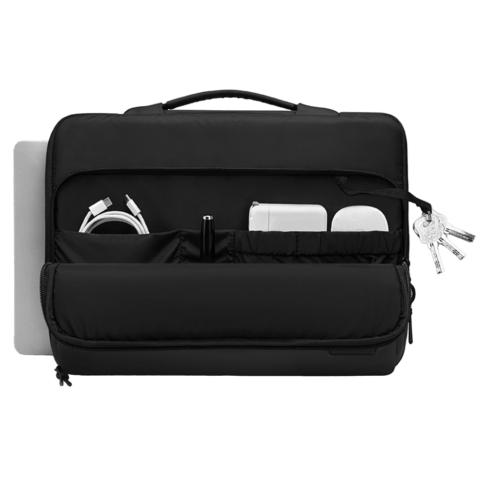 Wholesale cell phone accessory Gaston Luga - Dash Cushioned Briefcase 13 / 14in - Black