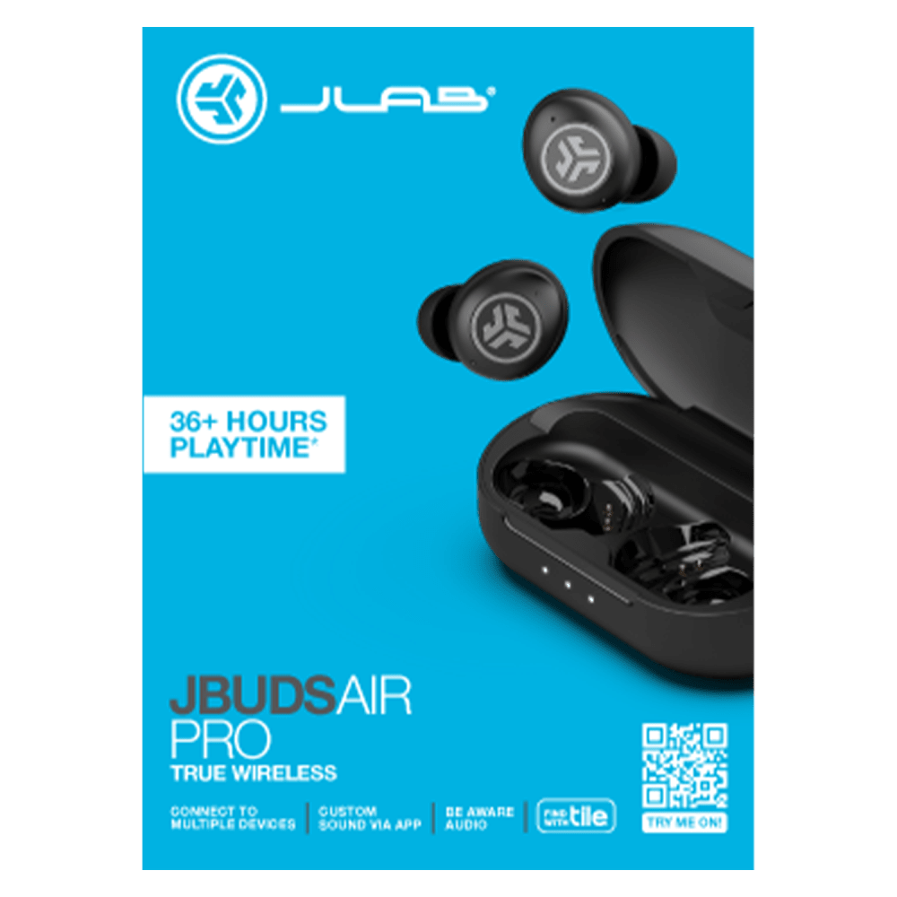 Wholesale cell phone accessory JLab - JBuds Air Pro True Wireless In Ear Earbuds - Black