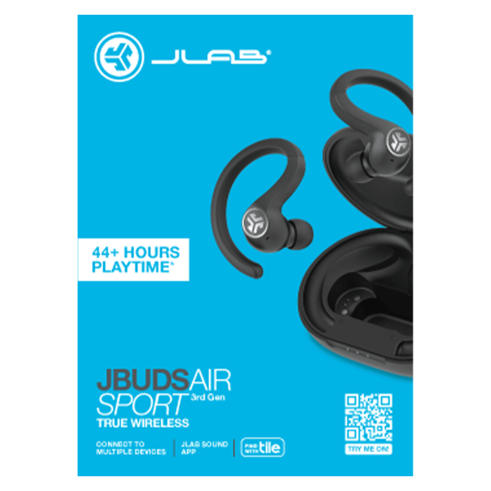 Wholesale cell phone accessory JLab - JBuds Air Sport True Wireless In Ear Earbuds - Black