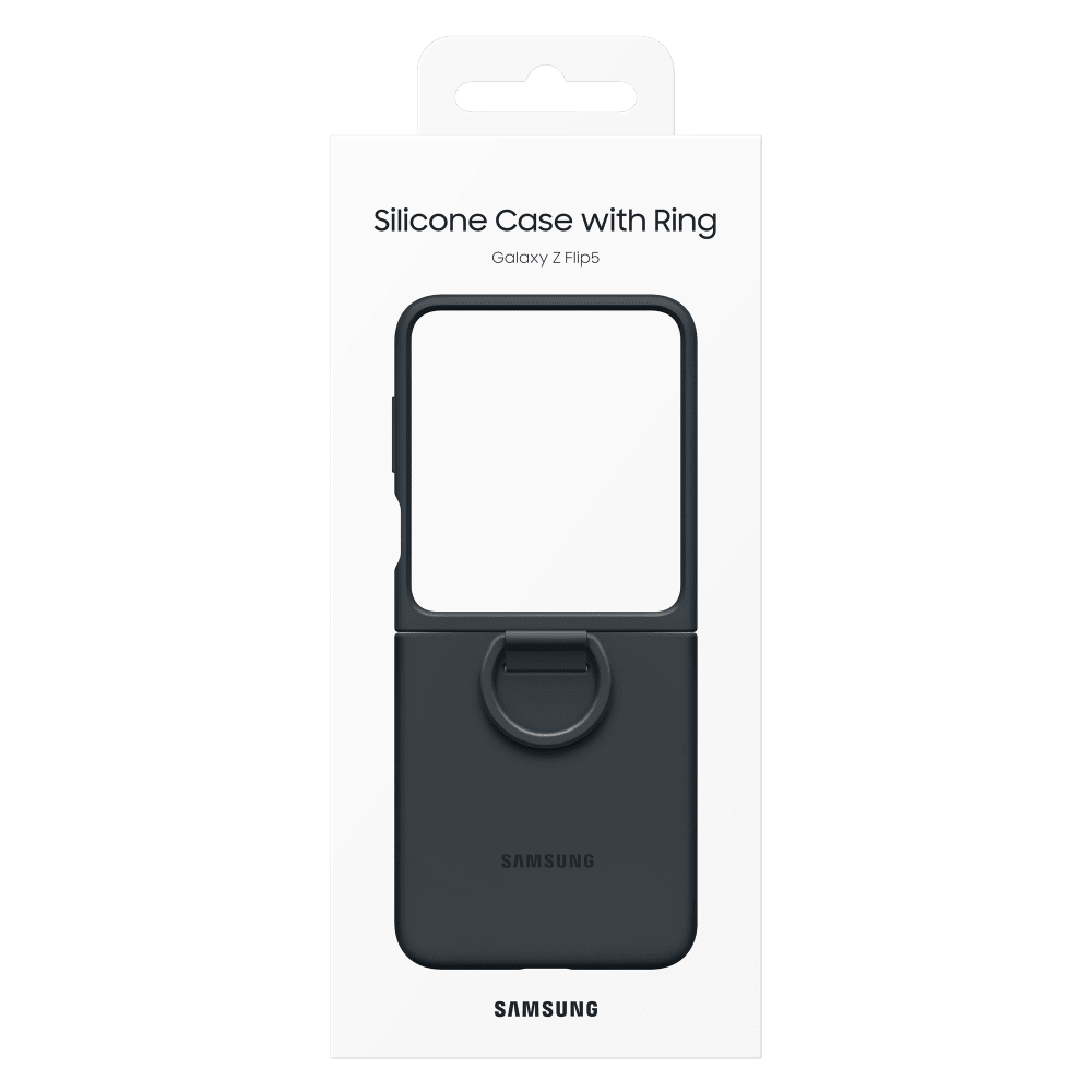 Wholesale cell phone accessory Samsung - Silicone Case with Ring for Samsung Galaxy Z Flip5