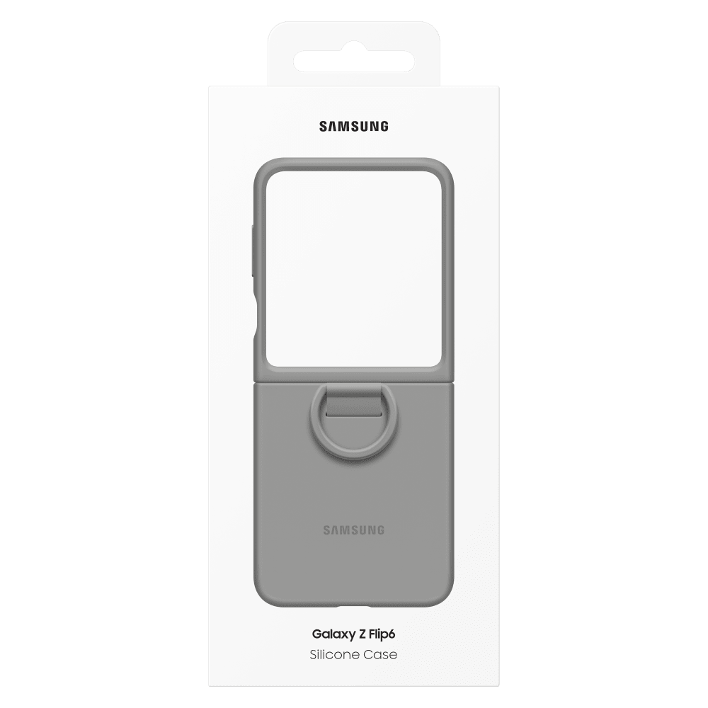 Wholesale cell phone accessory Samsung - Silicone Cover Case for Samsung Galaxy Z Flip6 - Gray