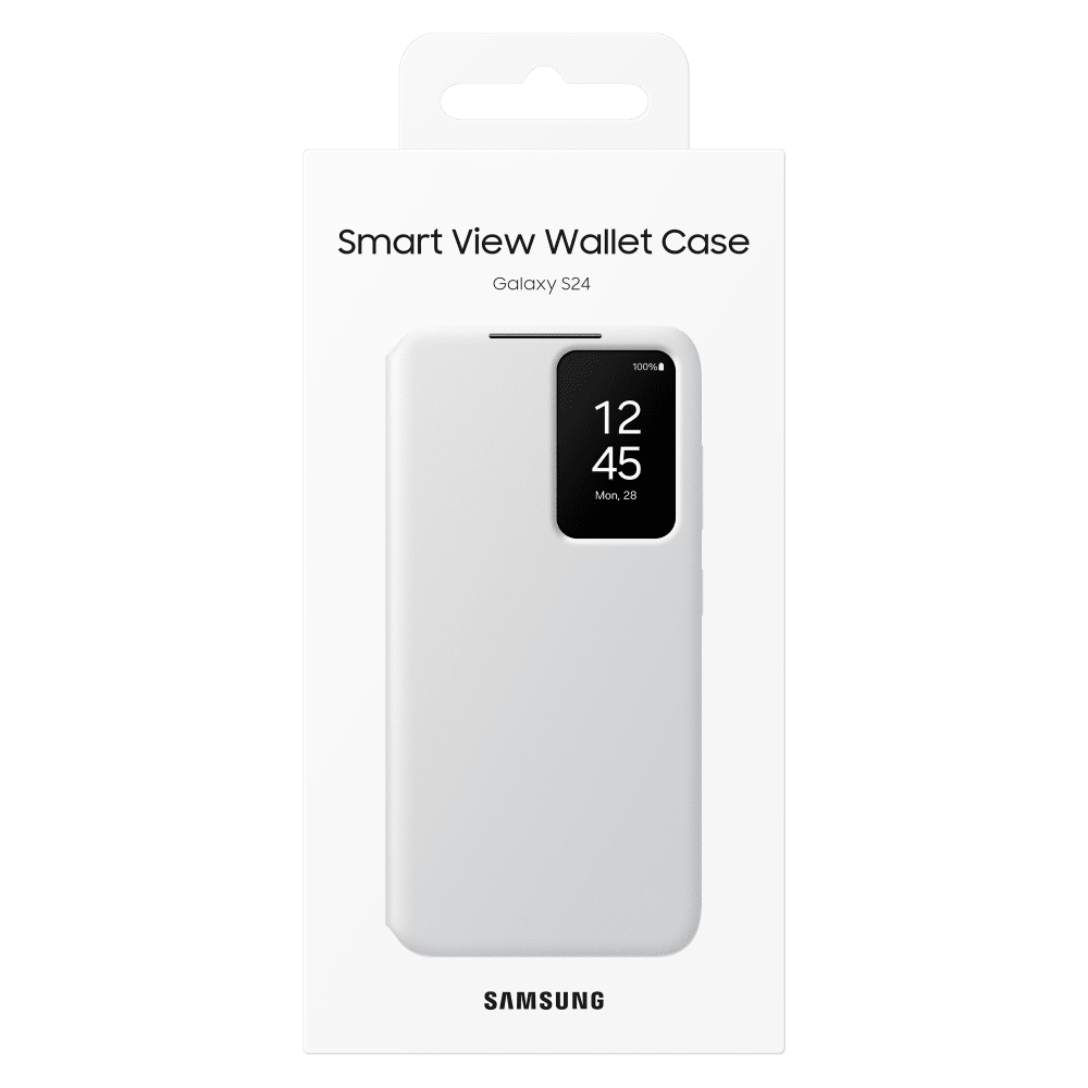 Wholesale cell phone accessory Samsung - Smart View Wallet Case for Samsung Galaxy S24 - White