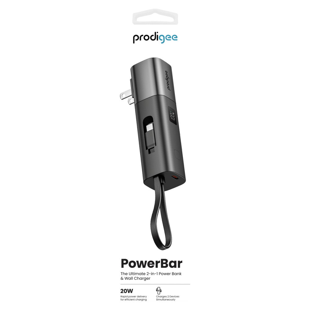 Wholesale cell phone accessory prodigee - Energee PowerBar 2 in 1 Power Bank and Wall Charger