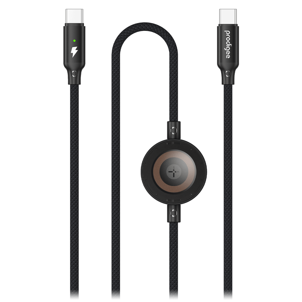 Wholesale cell phone accessory prodigee - Energee Dual Cable Type C for Apple Watches - Black