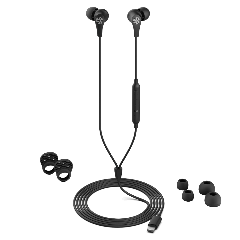 Wholesale cell phone accessory JLab - JBuds Pro Wired Lightning In Ear Earbuds - Black