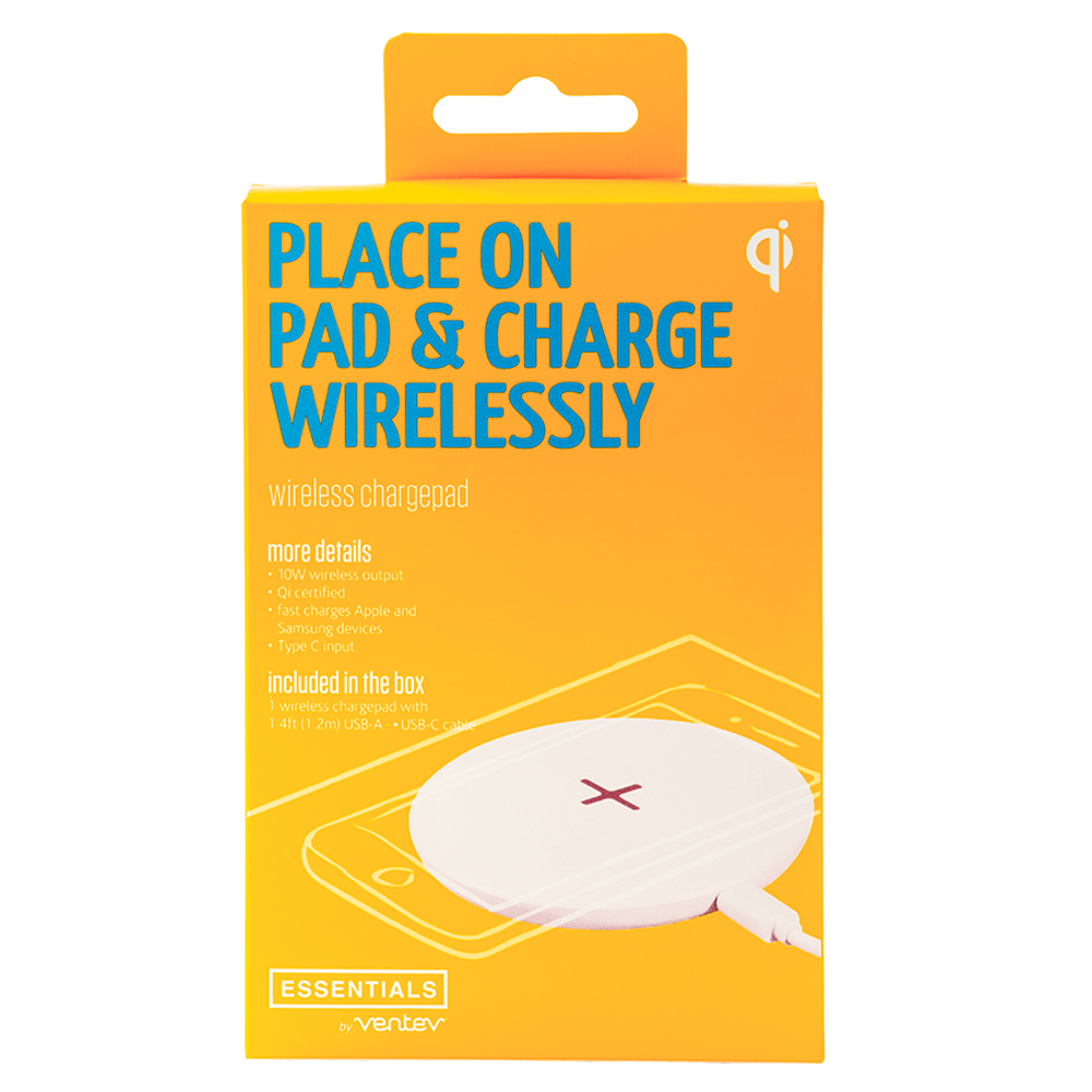 Wholesale cell phone accessory Essentials by Ventev - wireless chargepad 10W - White