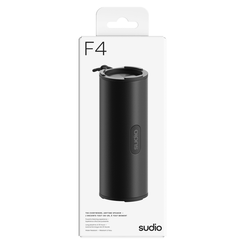 Wholesale cell phone accessory Sudio - F4 Portable Bluetooth Speaker - Black