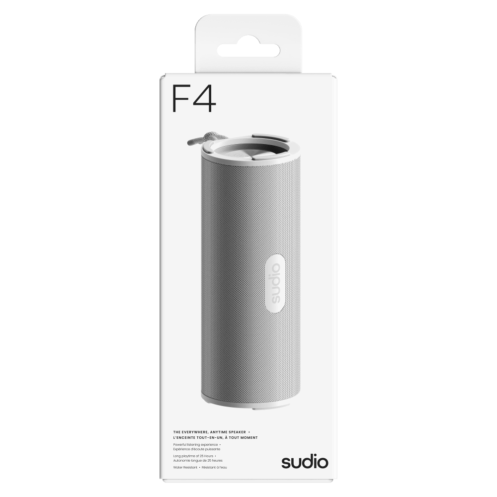 Wholesale cell phone accessory Sudio - F4 Portable Bluetooth Speaker - White