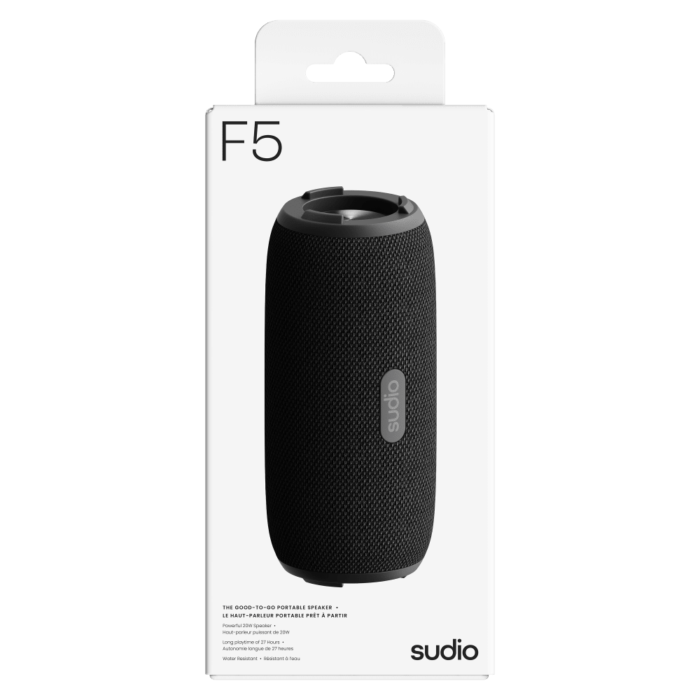 Wholesale cell phone accessory Sudio - F5 Portable Bluetooth Speaker - Black