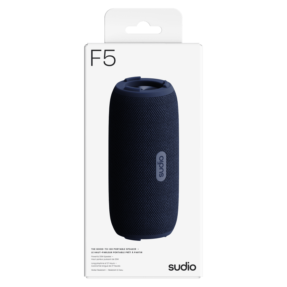 Wholesale cell phone accessory Sudio - F5 Portable Bluetooth Speaker - Blue
