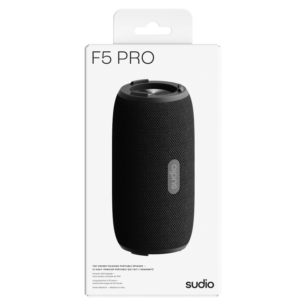 Wholesale cell phone accessory Sudio - F5 Pro Portable Bluetooth Speaker - Black