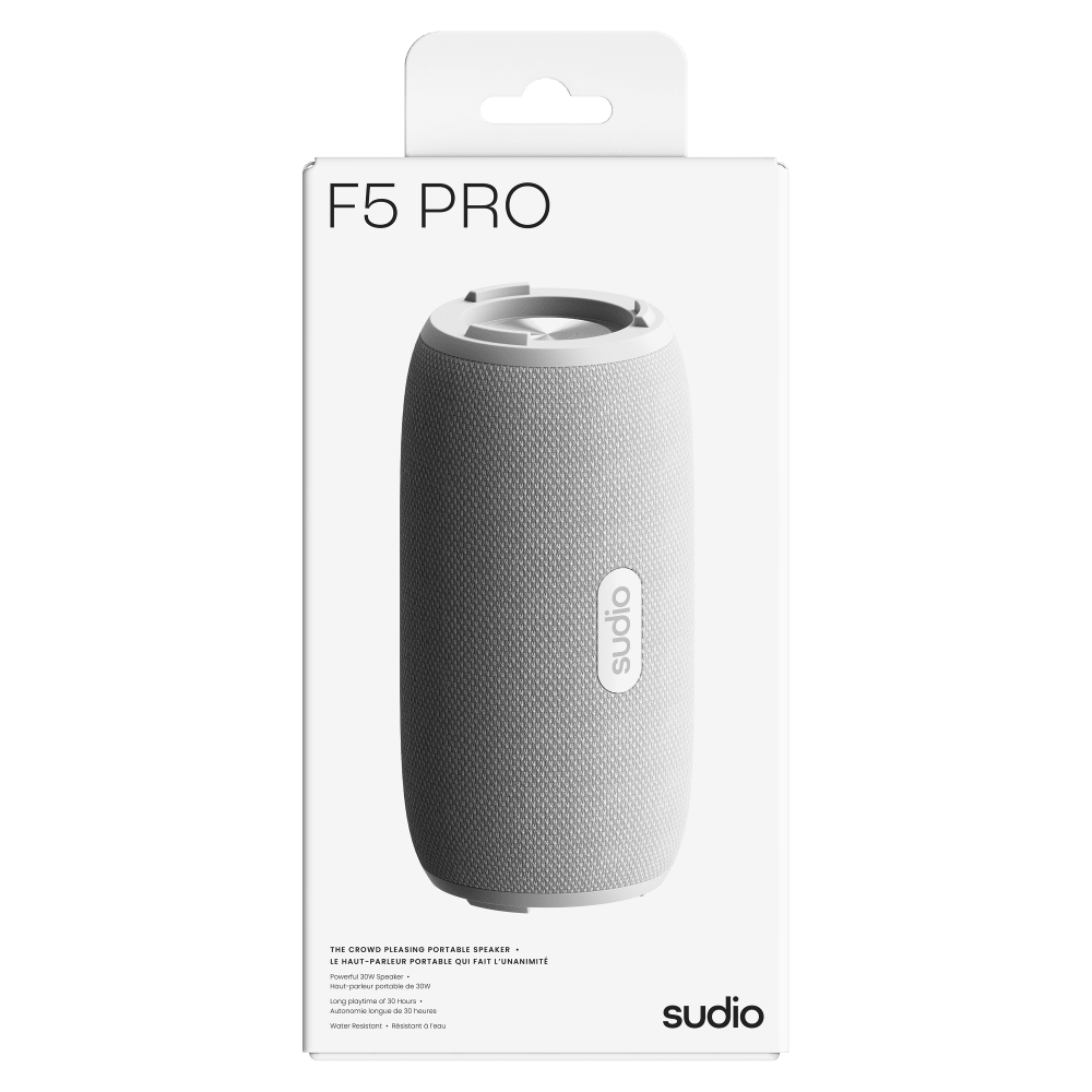 Wholesale cell phone accessory Sudio - F5 Pro Portable Bluetooth Speaker - White