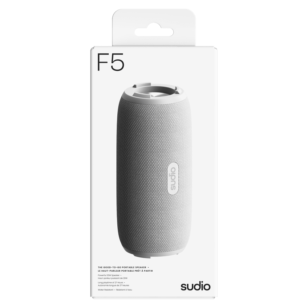 Wholesale cell phone accessory Sudio - F5 Portable Bluetooth Speaker - White