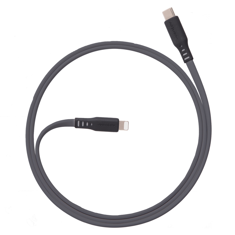 Wholesale cell phone accessory Ventev - Flat USB C to Apple Lightning High Speed Tangle-Free
