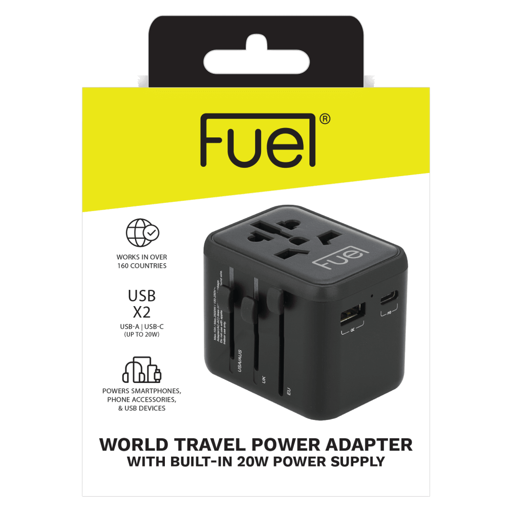 Wholesale cell phone accessory Case-Mate - Fuel World Travel Adapter 20W - Black