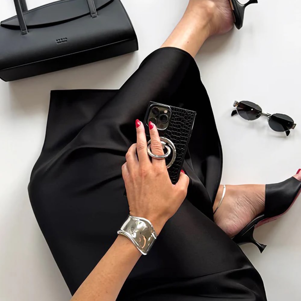 Wholesale cell phone accessory Flaunt - Magnetic MagSafe Ring Stand - Silver