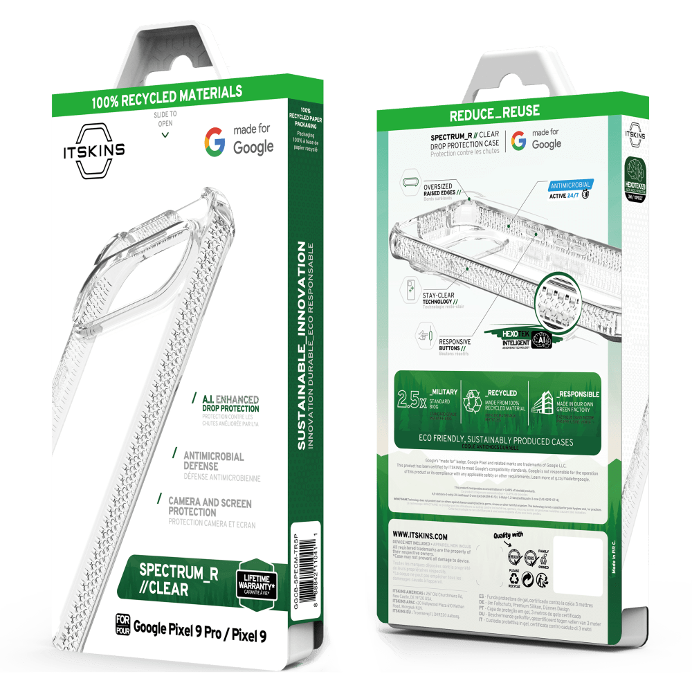 Wholesale cell phone accessory ITSKINS - Spectrum_R Clear Case for Google Pixel 9  /  Pixel