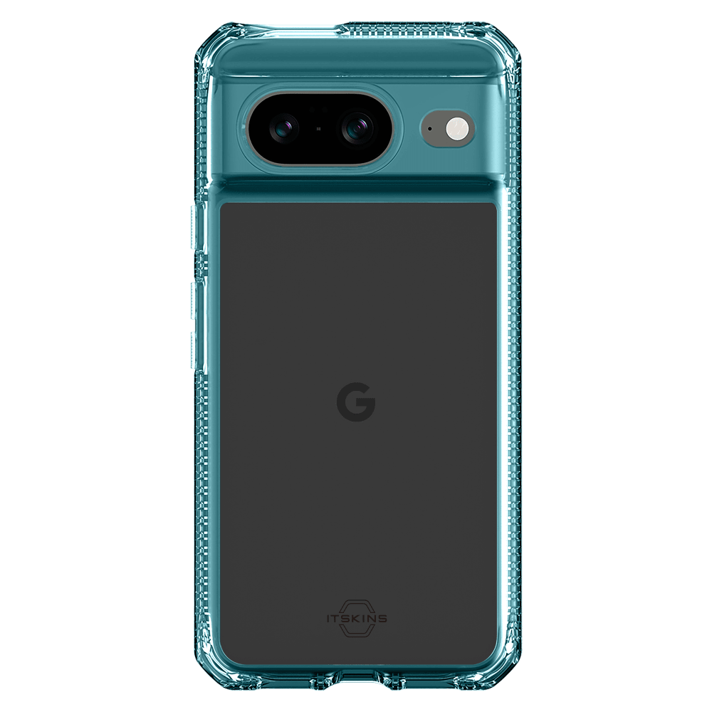 Wholesale cell phone accessory ITSKINS - Hybrid_R Clear Case for Google Pixel 8 - Light Blue