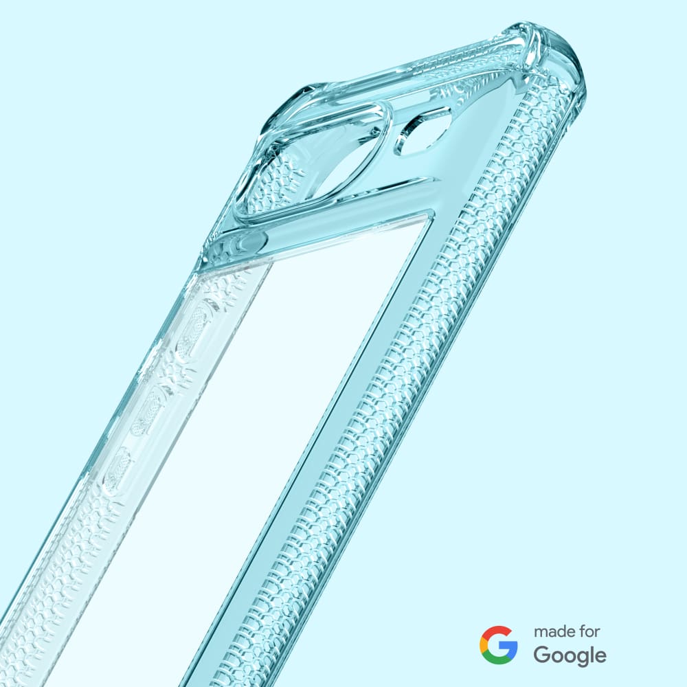 Wholesale cell phone accessory ITSKINS - Hybrid_R Clear Case for Google Pixel 8 - Light Blue