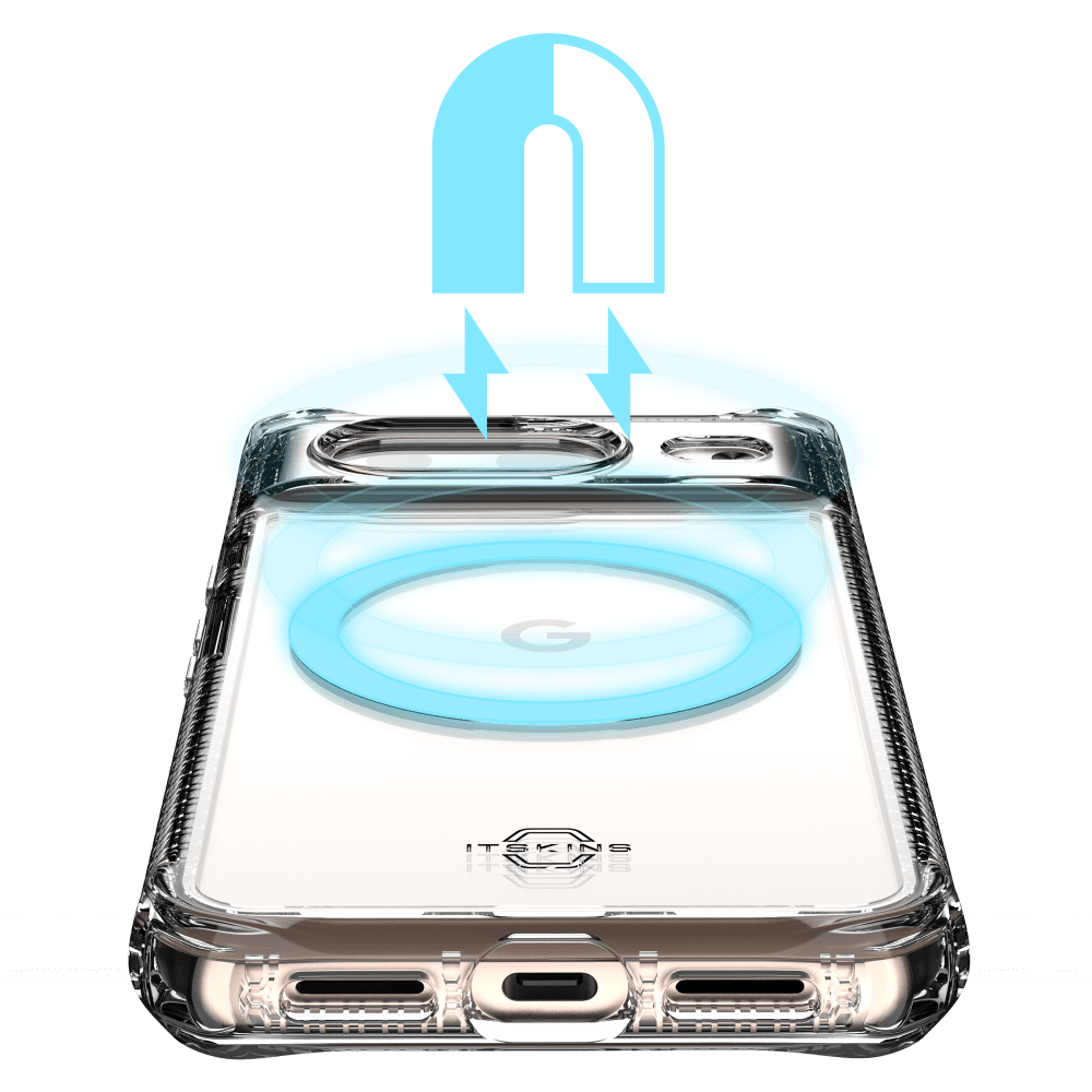 Wholesale cell phone accessory ITSKINS - Hybrid_R Clear MagSafe Case for Google Pixel 8 - Transparent