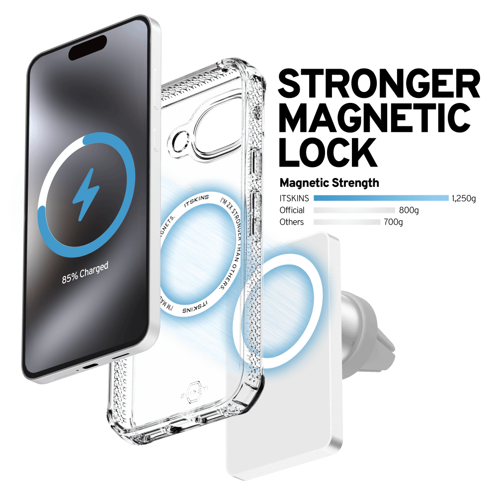 Wholesale cell phone accessory ITSKINS - Hybrid_R Clear MagSafe Case for Google Pixel 10a -