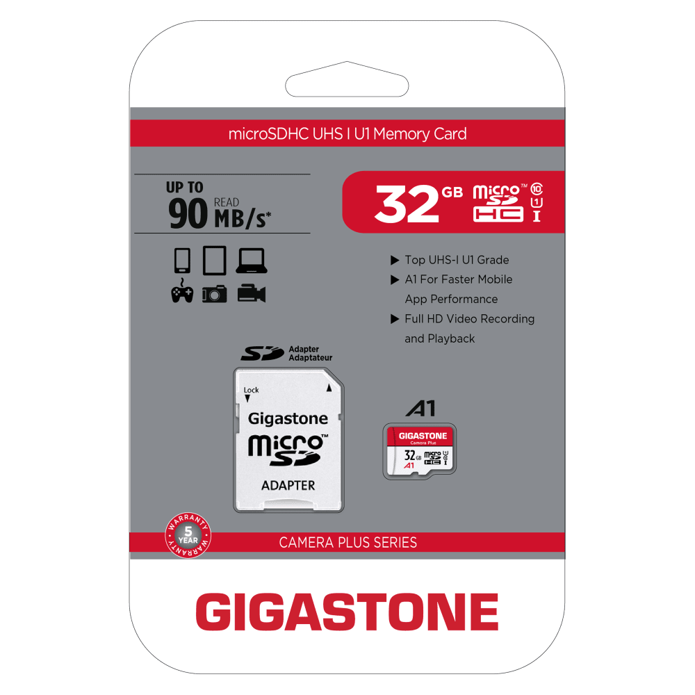 Wholesale cell phone accessory Gigastone - MicroSDHC Memory Card 32GB - Black