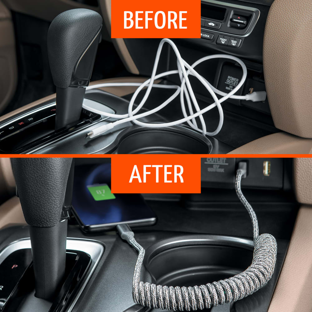 Wholesale cell phone accessory Ventev - Chargesync Helix Coiled USB C to USB Type C Cable 3ft