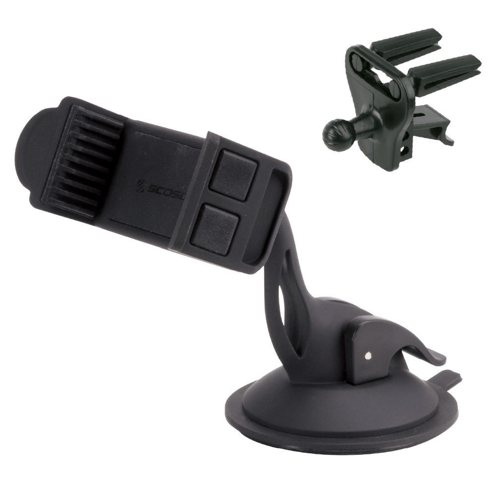 Wholesale cell phone accessory Scosche - 3 in 1 Universal Vent and Suction Cup Mount - Black