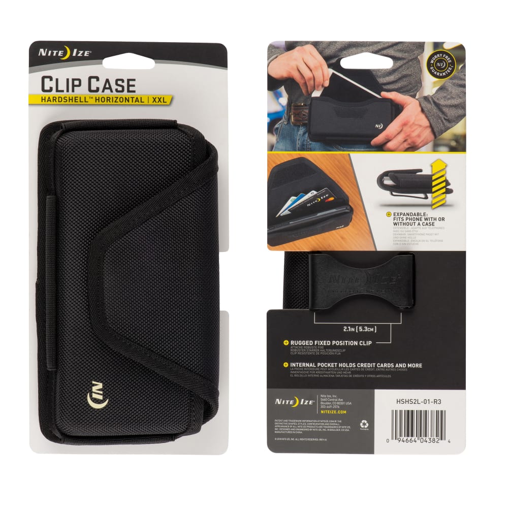 Wholesale cell phone accessory Nite Ize - Clip Case Hardshell XXL Horizontal Pouch - Black