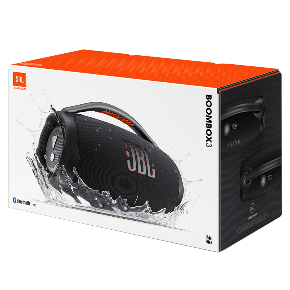 JBL Boombox 3 Black Portable Bluetooth Speaker - JBLBOOMBOX3BLKAM