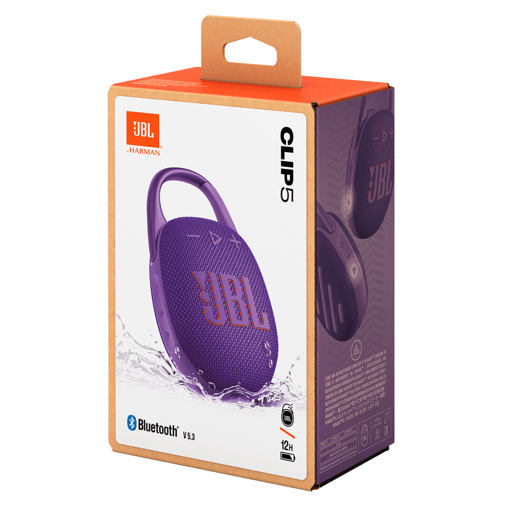 Wholesale cell phone accessory JBL - Clip 5 Waterproof Bluetooth Speaker - Purple