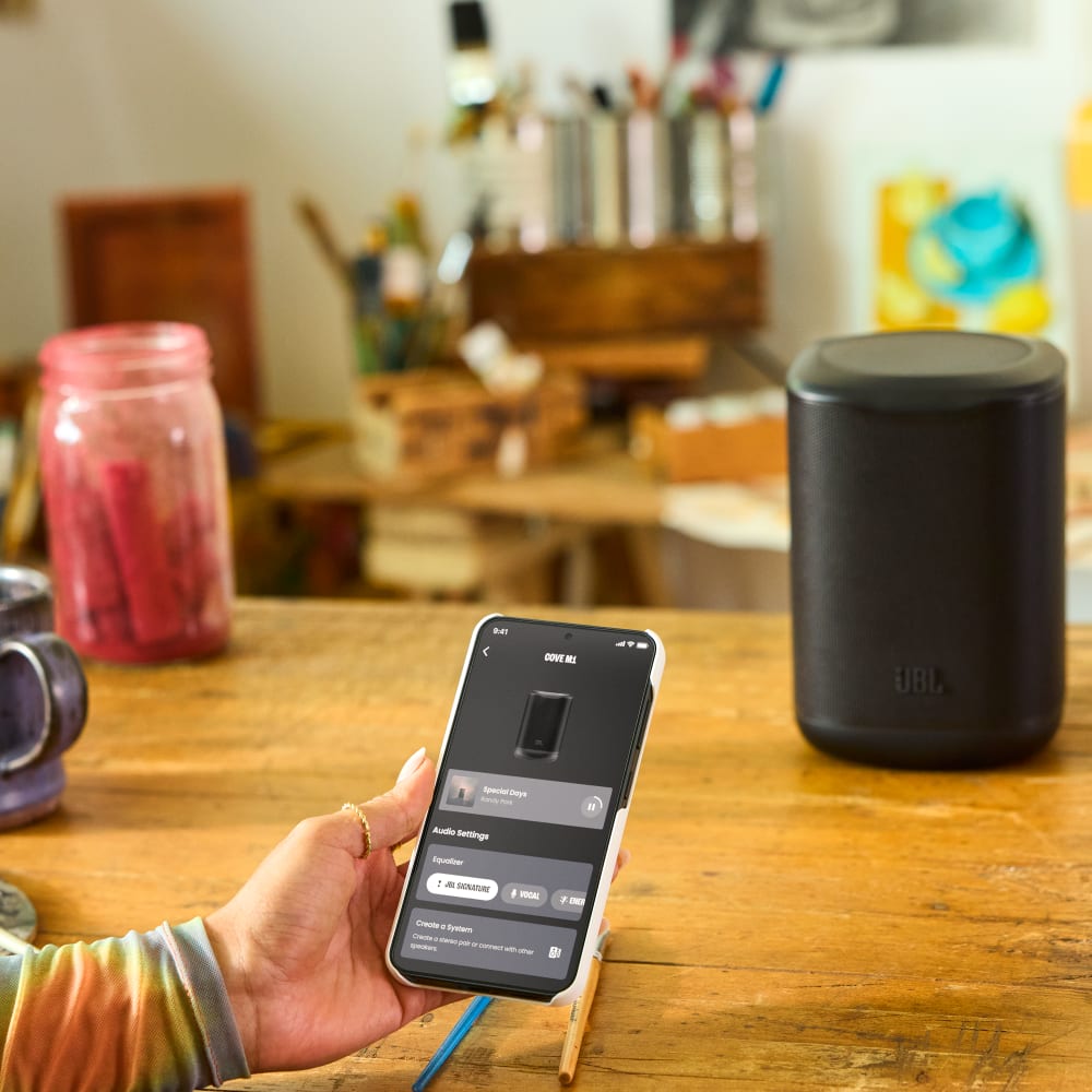 Wholesale cell phone accessory JBL - Cove M1 Compact Wi-Fi Home Speaker - Black