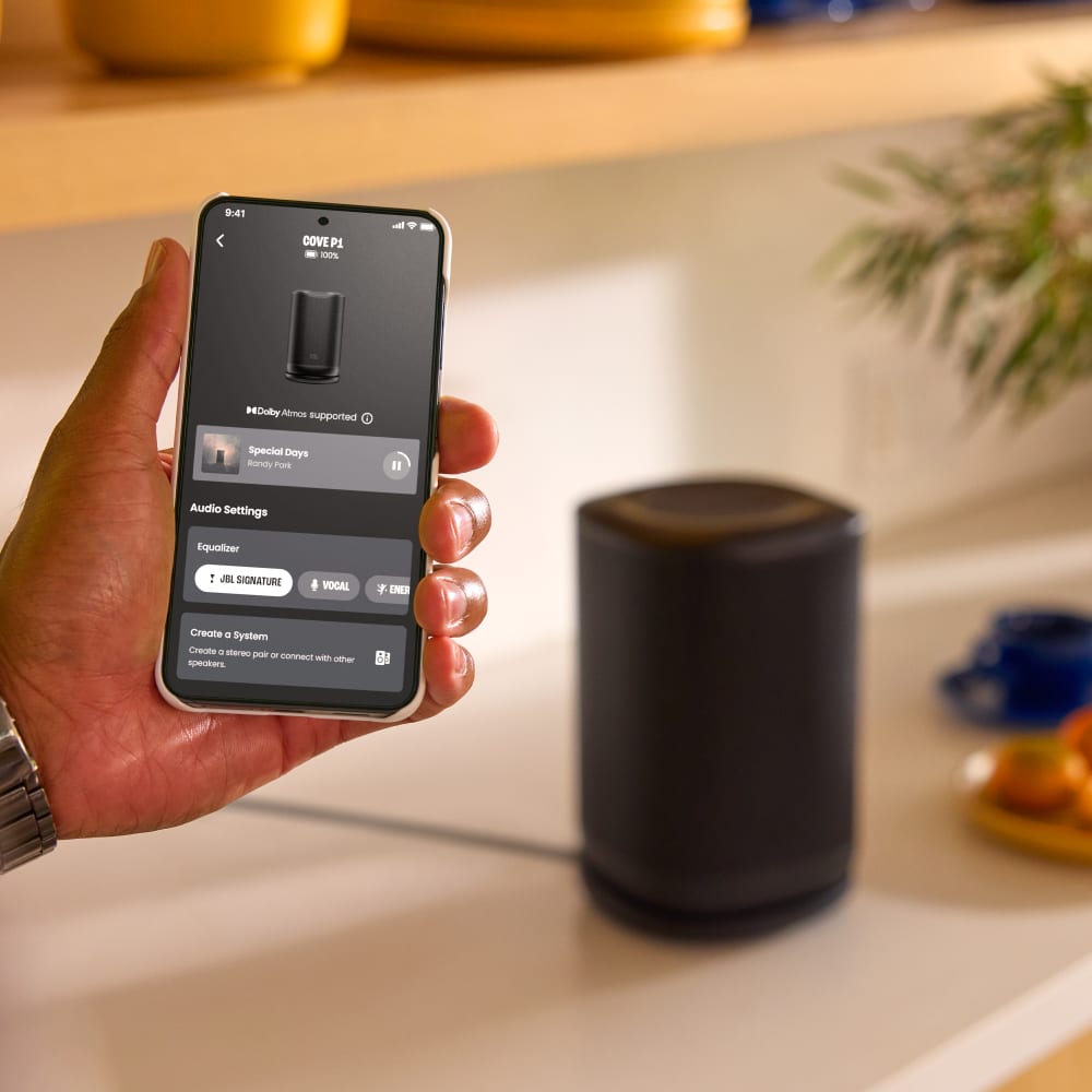 Wholesale cell phone accessory JBL - Cove P1-Portable  Wi-Fi Home Speaker - Black
