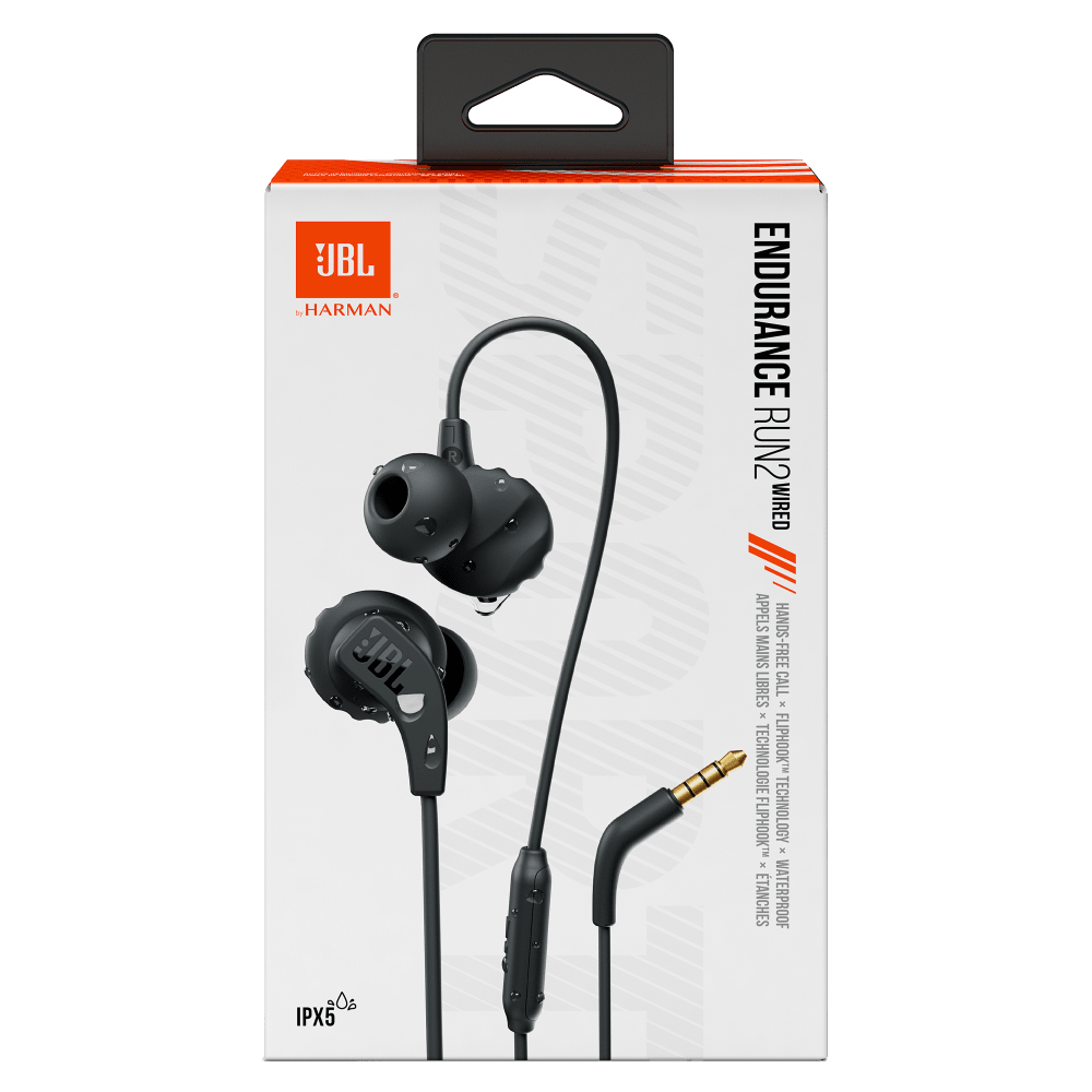 Wholesale cell phone accessory JBL - Endurance Run 2 Waterproof In Ear Wired Headphones - Black