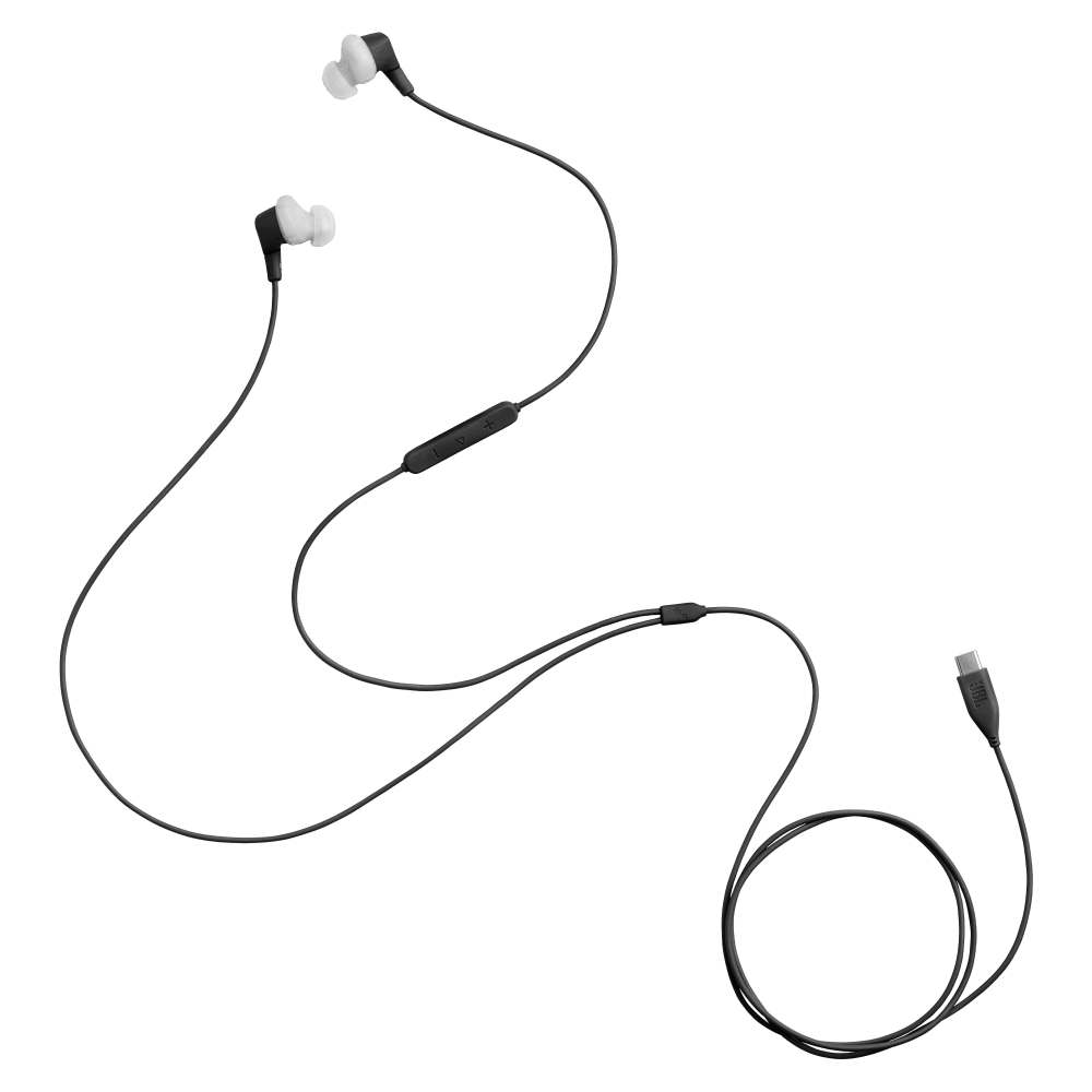 Wholesale cell phone accessory JBL - Endurance Run 3C USB C Wired Headphones - Black And Gray