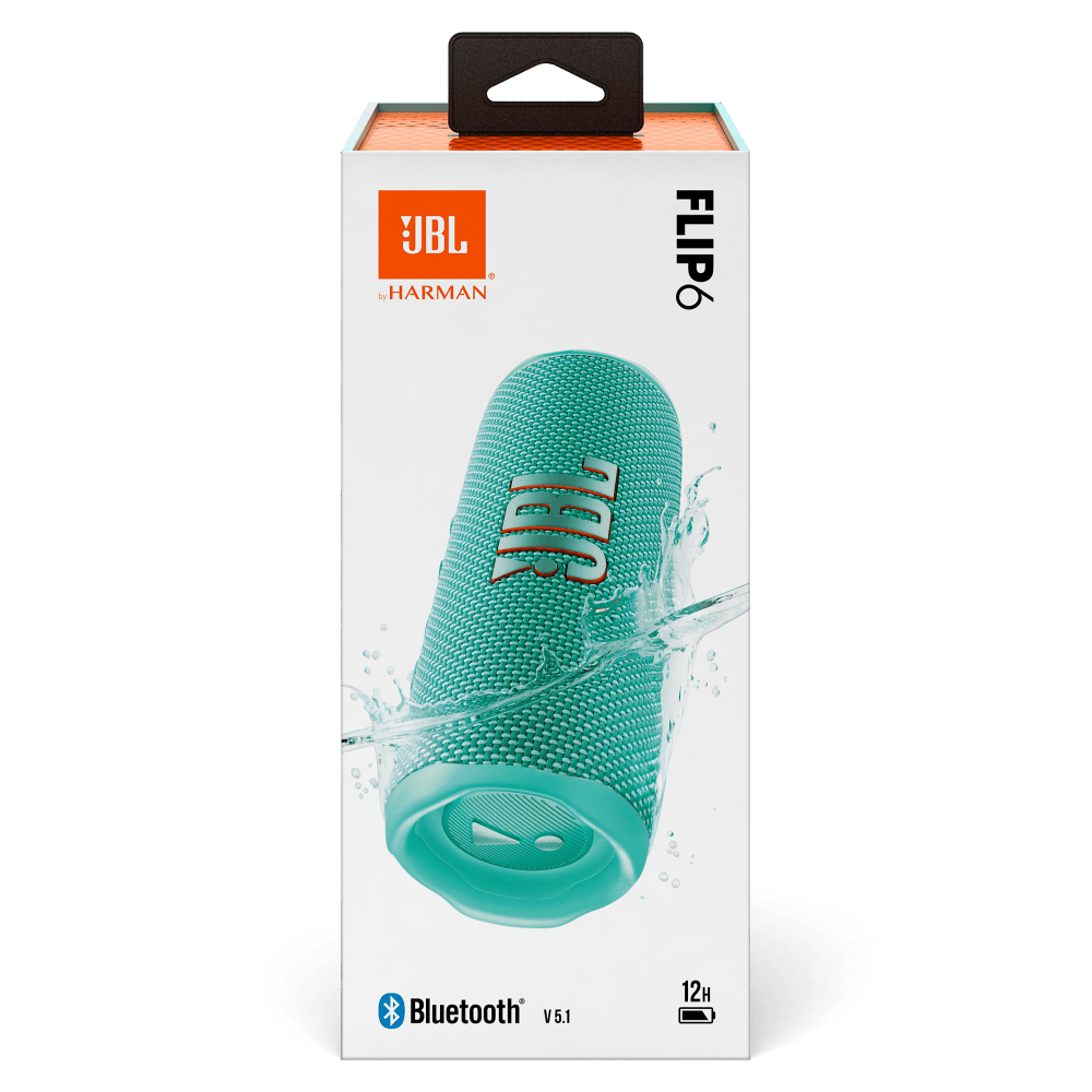 Wholesale cell phone accessory JBL - Flip 6 Waterproof Bluetooth Speaker - Teal