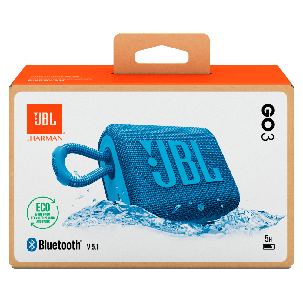 Wholesale cell phone accessory JBL - Go 3 Eco Waterproof Bluetooth Speaker - Ocean Blue