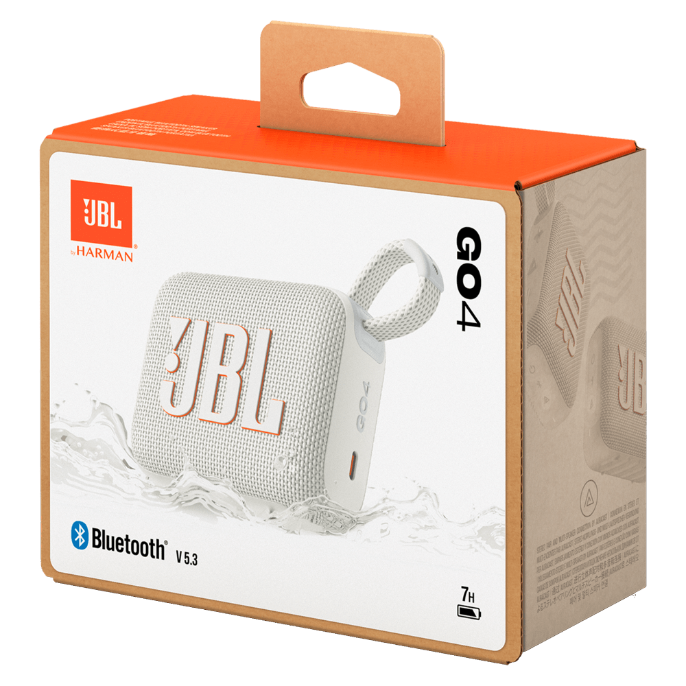 Wholesale cell phone accessory JBL - Go 4 Waterproof Bluetooth Speaker - White