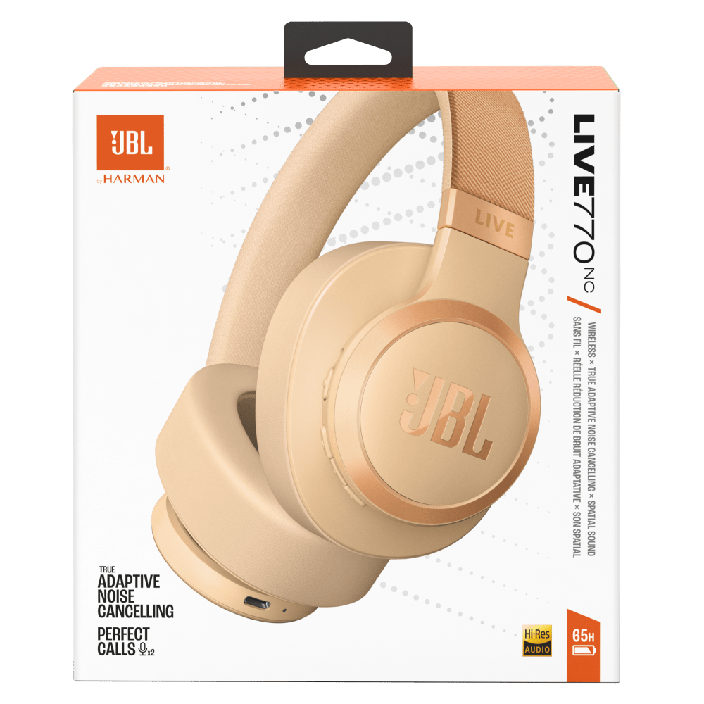 Wholesale cell phone accessory JBL - Live 770NC Bluetooth Over Ear Headphones - Sandstone